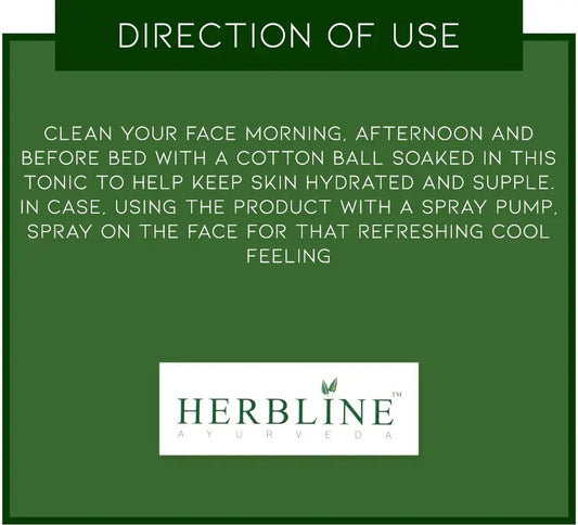 HERBLINE | Cucumber and rose water skin tonic, facial mist, 200ml