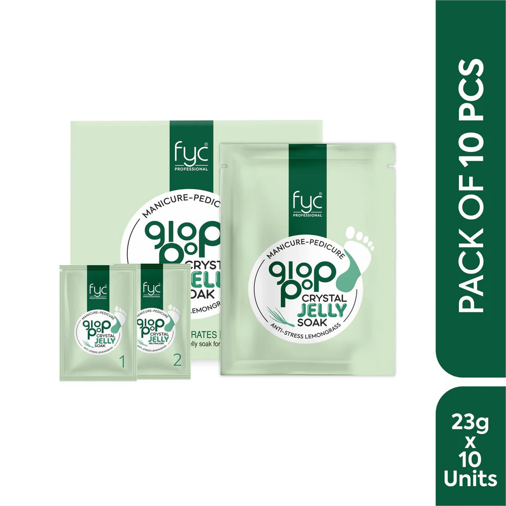 Lemongrass Glop-Pop Crystal Jelly Mani-Pedicure – Pack of 10 (23g Each)