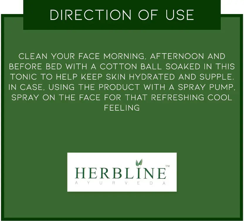 HERBLINE | Cucumber and rose water skin tonic, facial mist, 200ml