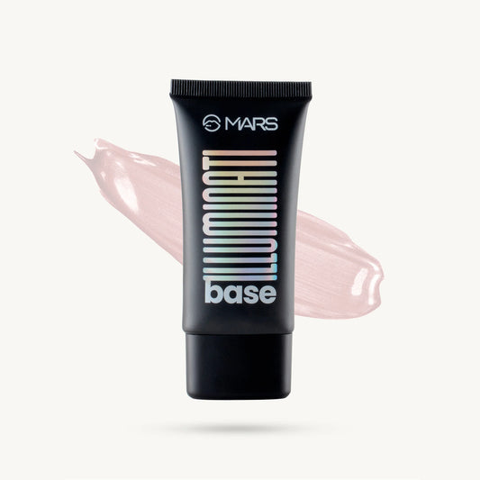 MARS Illuminati Base Dewy Primer with Highlighter | Glowy Dewy Primer for Face Makeup | Natural Finish (45ml)