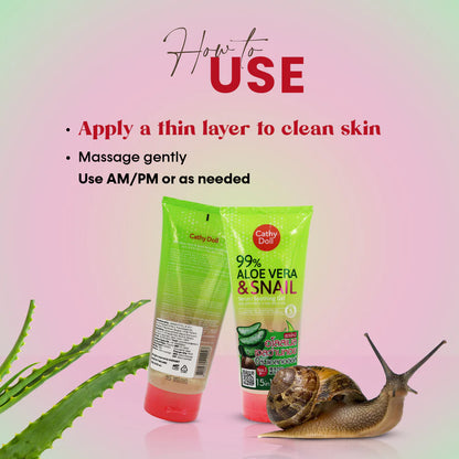 CATHY DOLL | 99% Aloe Vera & Snail Serum Soothing Gel