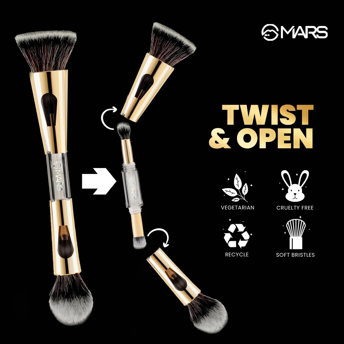 MARS | 4 In 1 Travel Brush