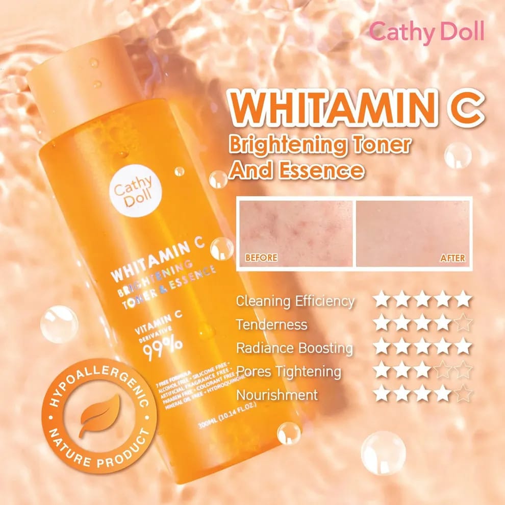 CATHY DOLL | Whitamin C Brightening Toner & Essence